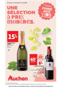 Prospectus Auchan ARRAS : Foire aux vins : une sélection à prix modérés