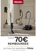Prospectus Connexion : Jusqu'à 70€ remboursés sur tousles aspirateurs MIELE