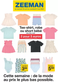 Prospectus Zeeman Pierrelatte : Cette semaine : de la mode au prix le plus bas possible.