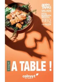 Prospectus Colruyt dit 'Près des Mortes' : A table !