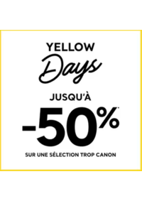 Prospectus Cache cache CHÂTEAU THIERRY ZC LECLERC : Yellow days -50%