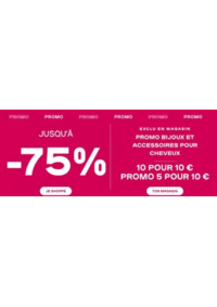 Prospectus Claire's BOULOGNE SUR MER : Jusqu'à -75%