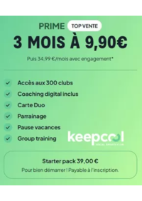 Prospectus Keep Cool Eragny : PREMIUM 1 MOIS À 9,90€