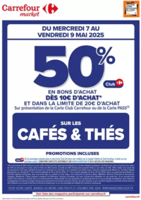 Prospectus Carrefour Market SAINT AMAND LES EAUX Faïenciers : OPERATION BONS D'ACHAT SUR LES CAFES ET THES