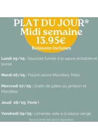 Prospectus Crocodile Lille - Englos : Plat Du Jour
