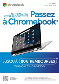 Prospectus Boulanger Chambray-lès-Tours : Jusqu'à 80€ remboursés pour l'achat d'un Chromebook