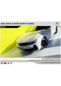 Prospectus Distributeur OPEL GARAGE ALLARY JEROME SAINT-MARTIAL-DE-VALLETTE : Opel Astra et Astra Sports Tourer