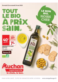 Prospectus Auchan Supermarché Paris 12 Reuilly : Le bon bio, moins cher