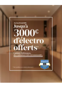 Prospectus Cuisines références LE QUESNOY : Jusqu’à 3 000€ d’électro offerts pour donner vie à votre projet sur-mesure !