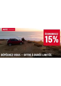 Prospectus AVIS - Paris - Bagnolet (93) : Les membres du programme de fidélité GRATUIT économisent 15 % sur les locations en Europe réservées 
