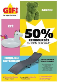 Prospectus Gifi : 50% remboursés en bon d'achat