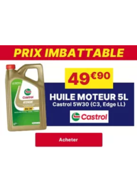 Prospectus CARTER CASH SARCELLES : Huile moteur essence/diesel 5L CASTROL 5W30 (C3, EDGE LL)