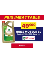 Prospectus CARTER CASH : Huile moteur essence/diesel 5L CASTROL 5W30 (C3, EDGE LL)