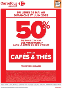 Prospectus Carrefour CHARENTON LE PONT : OPERATION BON D’ACHAT SUR CAFES & THES