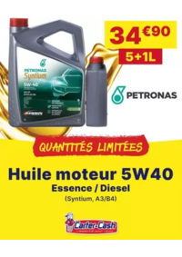 Prospectus CARTER CASH AULNAY SOUS BOIS : Arrivage d'huile Petronas 5W40 en 5+1L !