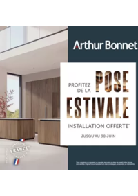 Prospectus Arthur Bonnet ROUEN : Jusqu’au 30 juin 2025, la pose est offerte sur l’achat de votre cuisine française et sur-mesure.