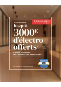 Prospectus Cuisines références MENDE : Jusqu’à 3 000€ d’électro offerts
