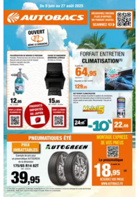 Prospectus autobacs Claye-Souilly : PNEUMATIQUES ÉTÉ