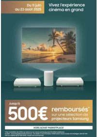 Prospectus BeDigital Paris 176/178 Rue Montmartre : SAMSUNG PROJECTEURS THE PREMIERE