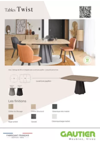 Prospectus GAUTIER NANTES : Tables Twist Fr