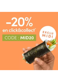 Prospectus Sushi shop Asnires sur Seine : 20% de réduction dès 20€ d'achat