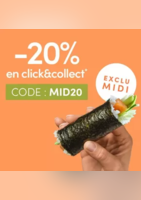 20% de réduction dès 20€ d'achat - Sushi shop