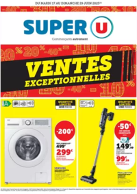 Prospectus Super U LA CHATAIGNERAIE : Ventes exceptionnelles