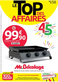 Prospectus Mr Bricolage SAINT JOUAN DES GUERETS : LE TOP DES AFFAIRES DES 45 ANS
