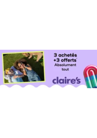 Prospectus Claire's BESANSON : 3 achetés +3 offerts