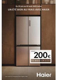 Prospectus Boulanger Villars : OFFRE HAIER : jusqu'à 200€ remboursés !