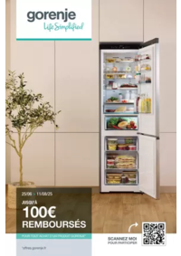 Prospectus Boulanger Paris 15 - Beaugrenelle  : OFFRE Gorenje: jusqu'à 100€ remboursés !