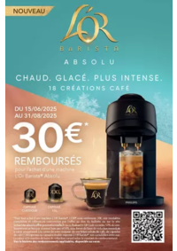 Prospectus Connexion MENTON : 30€ remboursés pour l'achat d'une machine L'Or Barista Absolu