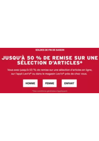 Prospectus Levi's Store : usqu’à 50 % de remise sur une sélection d’articles