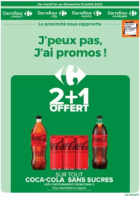 Prospectus Carrefour Drive VILLERS BOCAGE Rue Georges Clémenceau : J'PEUX PAS, J'AI PROMOS DU 01 AU 13 JUILLET 2025