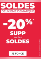 Deuxième démarque soldes Jusqu'à -20% - Dégriff'Stock