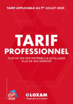 Prospectus Loxam : Tarifs professionnels