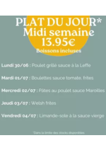 Prospectus crocodile : Plat Du Jour