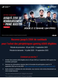 Prospectus LDLC Nantes-Orvault : Recevez jusqu'à 235€ de cashback avec ASUS