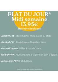Prospectus Crocodile Bruay-la-Buissière : Plat Du Jour