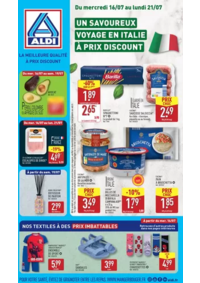 Prospectus Aldi Asnières-sur-Seine : Un savoureux voyage en Italie à prix discount