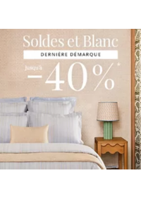 Prospectus Yves Delorme Paris 4 rue Donizetti : Soldes et Blanc Jusqu'à -40%