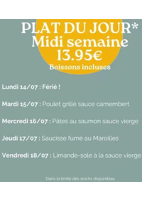 Prospectus Crocodile Grenoble - Saint-Martin-d’Hères : Plat Du Jour