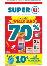 Prospectus Super U CONTRES : Spécial Rentrée des classes