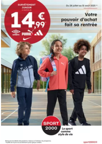Prospectus Sport 2000 GAILLARD : Votre pouvoir d’achat fait sa rentrée