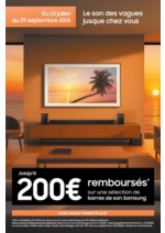 Prospectus Boulanger : Jusqu'à 200€ remboursés sur une sélection de barre de son Samsung
