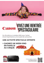 Promos et remises  : Une activité spectacle offerte avec Canon