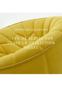 Prospectus CINNA AUGNY : Profitez de -15% sur nos sièges tapissés en Alcantara