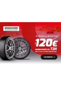 Prospectus Profil + PIERREFITTE SUR SEINE : Jusqu’à 120€ remboursés avec BRIDGESTONE chez Profil Plus !