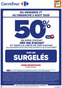 Prospectus Carrefour Drive PONTAULT COMBAULT : OPÉRATION BON D’ACHAT SUR LES SURGELES