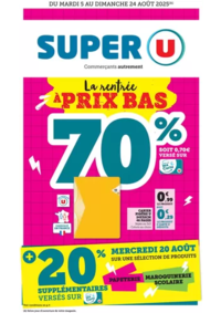 Prospectus Super U CHENOVE : Spécial Rentrée des classes